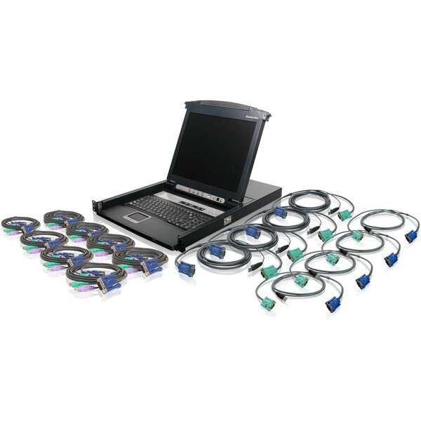 Kvm Switch - 16-Port - External - 17Inch Lcd Combo, Iogear, Mfr#: GCL1816KIT